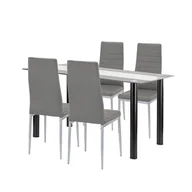 Stoły z krzesłami - Denton 4+1 étkező garnitúra szürke-szürke - miniaturka - grafika 1