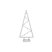 Ozdoby bożonarodzeniowe - Choinka metalowa z zawieszkami 16 x 50 x 105 cm - miniaturka - grafika 1