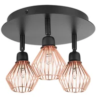 Lampy sufitowe - Beliani Lampa sufitowa czarna/miedziana VOLGA M - miniaturka - grafika 1