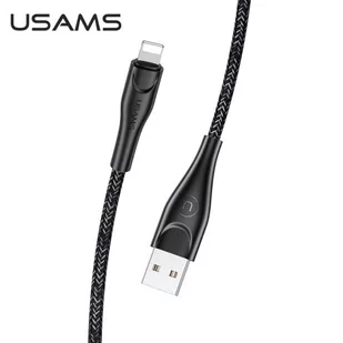 USAMS Kabel pleciony U41 lightning 2m 2A czarny - Kable USB - miniaturka - grafika 2