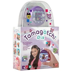 Bandai Tamagotchi Pix TAM42902 Fioletowy - Zabawki interaktywne dla dzieci - miniaturka - grafika 1