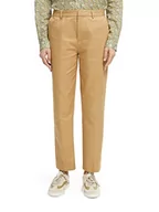 Spodnie damskie - Scotch & Soda Abott-Mid Rise Tapered Chino damskie spodnie z bawełny organicznej, Sand 0137, 30W / 30L - miniaturka - grafika 1