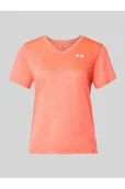 Koszulki i topy damskie - T-shirt z dekoltem w serek i loho - Under Armour - miniaturka - grafika 1