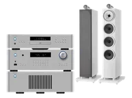 Zestawy stereo - Rotel RC-1590 MkII (srebrny) + RCD- 1572 MkII (srebrny) + RB-1582 MkII (srebrny) + 702 S3 (biały) - miniaturka - grafika 1