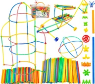 Klocki - Klocki konstrukcyjne SŁOMKI W KUFRZE 1200el duże - miniaturka - grafika 1