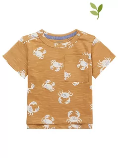 Kaftaniki dla niemowląt - Noppies Koszulka "Mentor" w kolorze karmelowo-białym - grafika 1