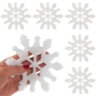 Bombki - ŚNIEŻYNKA bombka BROKATOWA DEKORACJA NA OKNO CHOINKĘ OZDOBA ŚWIĄTECZNA - miniaturka - grafika 1