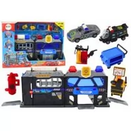 Tory, garaże, parkingi - Rozkładany tor z garażem w walizce światło dźwięk Leantoys - miniaturka - grafika 1