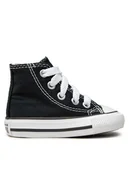 Buty dla dziewczynek - Converse Trampki Chuck Taylor All Star Hi 7J231 Czarny - miniaturka - grafika 1