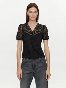 Morgan Bluzka 241-DOULI Czarny Regular Fit - Bluzki damskie - miniaturka - grafika 1