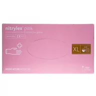 Akcesoria medyczne - Mercator Medical Mercator Rękawiczki diagnostyczne nitrylex pink XL - 100 sztuk - miniaturka - grafika 1