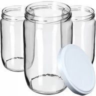 Pojemniki kuchenne - Słoiki Niva 720ml 24 szt. 82mm + wieczka białe - miniaturka - grafika 1
