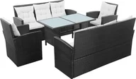 Meble ogrodowe - Elior Zestaw czarnych mebli ogrodowych - Andras - miniaturka - grafika 1