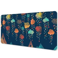 Podkładki na biurko - Duża podkładka ochronna na biurko Kolorowe domy 90x45 cm - miniaturka - grafika 1