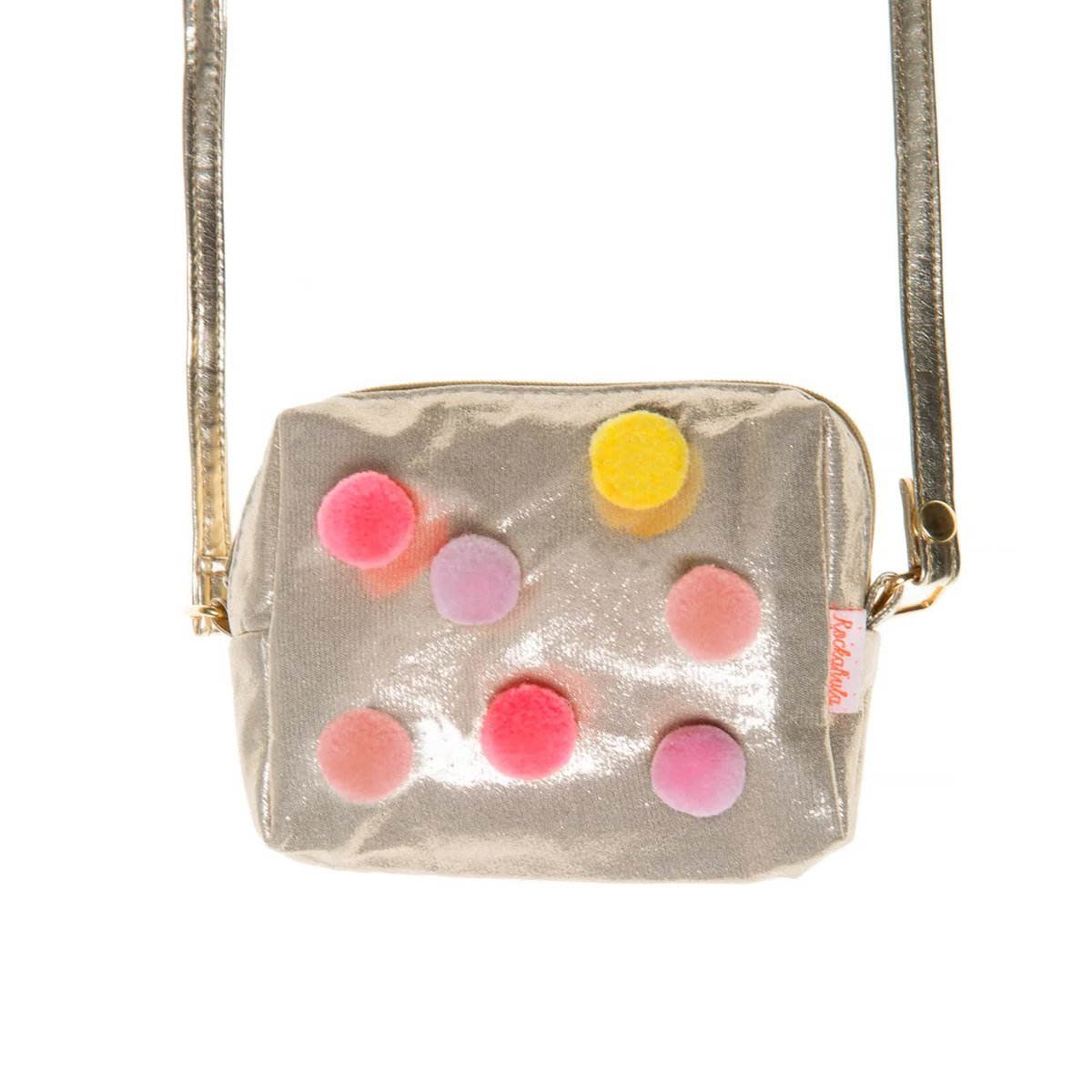 Rockahula Kids - Złota torebka z pomponami dla małej damy