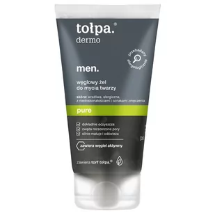 TORF CORPORATION Tołpa dermo men pure węglowy żel do mycia twarzy 150 ml - Kosmetyki do pielęgnacji twarzy męskie - miniaturka - grafika 1