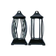 Lampiony i znicze - Znicz szklany Lampion mały gracja 29,5 cm mix - miniaturka - grafika 1