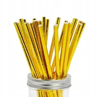 Słomki do napojów - Słomki Gold Złote Na 18 30 40 50 Urodziny 10 Szt. - miniaturka - grafika 1