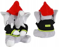 Maskotki i pluszaki - SŁOŃ STRAŻAK PLUSZOWY PODUSZKA DUŻY 60cm PREZENT MASKOTKA na Dzień Strażaka - miniaturka - grafika 1