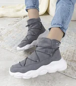 Śniegowce damskie - Szare stylowe śniegowce Big Star damskie-38 - miniaturka - grafika 1