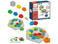 Puzzle - Edukacyjna Gra Logiczna Na Refleks Karty, Układanka "Puzzle Chessboard" Klocki + 30 kart - miniaturka - grafika 1