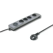 Listwy zasilające - QOLTEC Listwa antyprzepięciowa Quick Switch 4 Gniazda 2.5 (50164) - miniaturka - grafika 1