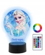 Lampy stojące - Lampka Nocna Z Nadrukiem 3D Led Elsa Kraina Lodu - miniaturka - grafika 1