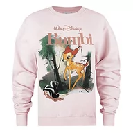 Bluzy damskie - DISNEY Damska bluza Bambi Forest, jasnoróżowa, M - miniaturka - grafika 1