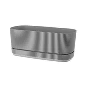 Donice - Doniczka PERA owalna 29 cm x 13 cm 09342 szary - miniaturka - grafika 1