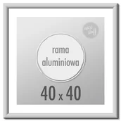 Ramki na zdjęcia - Ramka Na Zdjęcia 40X40 cm Ramki Aluminiowe Kwadratowa Srebrna - miniaturka - grafika 1