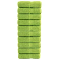 Ręczniki - vidaXL Ręczniczki premium SOLUND 10 szt., zielone, 30x50 cm, 600 g/cm² - miniaturka - grafika 1