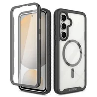 Etui i futerały do telefonów - Etui TECH-PROTECT Defense360 MagSafe do Samsung Galaxy S24 FE Czarny - miniaturka - grafika 1