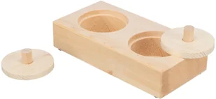 TRIXIE Snack cups zabawka edukacyjna, dla szczurów/królików drewno 14 x 3 x 7 cm - Akcesoria dla gryzoni - miniaturka - grafika 1