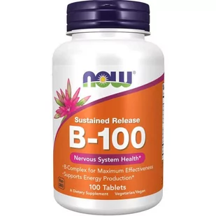 Now Foods Witaminy B-100 Sustained Release 100tabs - Witaminy i minerały dla sportowców - miniaturka - grafika 3