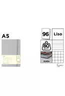 Notesy i bloczki - Notatnik A5/96K szary MIX - miniaturka - grafika 1