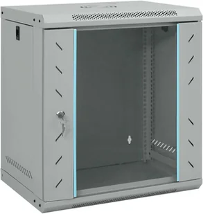 vidaXL Szafa sieciowa z przechowywaniem Szary 53 x 45 x 60 cm Stal - Szafy rack - miniaturka - grafika 1