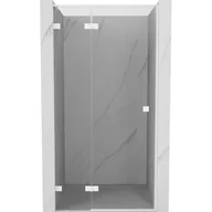 Ścianki i drzwi prysznicowe - Mexen Lunar L drzwi prysznicowe uchylne lewe 80 cm, transparent, białe - 834L-080-000-20-00-L - miniaturka - grafika 1