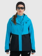Kurtki i kamizelki sportowe damskie - 4F Kurtka trekkingowa membrana 10000 damska - niebieska S - miniaturka - grafika 1