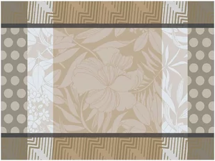 Le Jacquard Fran ais Podkładka żakardowa powlekana na stół Nature Urbaine Beżowa - Obrusy i serwetki - miniaturka - grafika 1