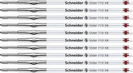 Długopisy - Schneider 171002 Slider 710 wkłady do długopisów (technologia ViscoGlide, szerokość kreski XB) 10 sztuk czerwony - miniaturka - grafika 1