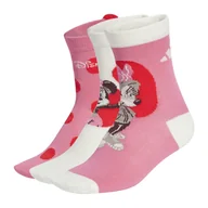 Skarpetki dla dzieci - Dziecięce Skarpety za kostkę ADIDAS LK DY MI 3PP JH3267 – Różowy - miniaturka - grafika 1