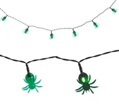 Balony i akcesoria - Girlanda Led Zielone Pająki Świecąca Halloween - miniaturka - grafika 1