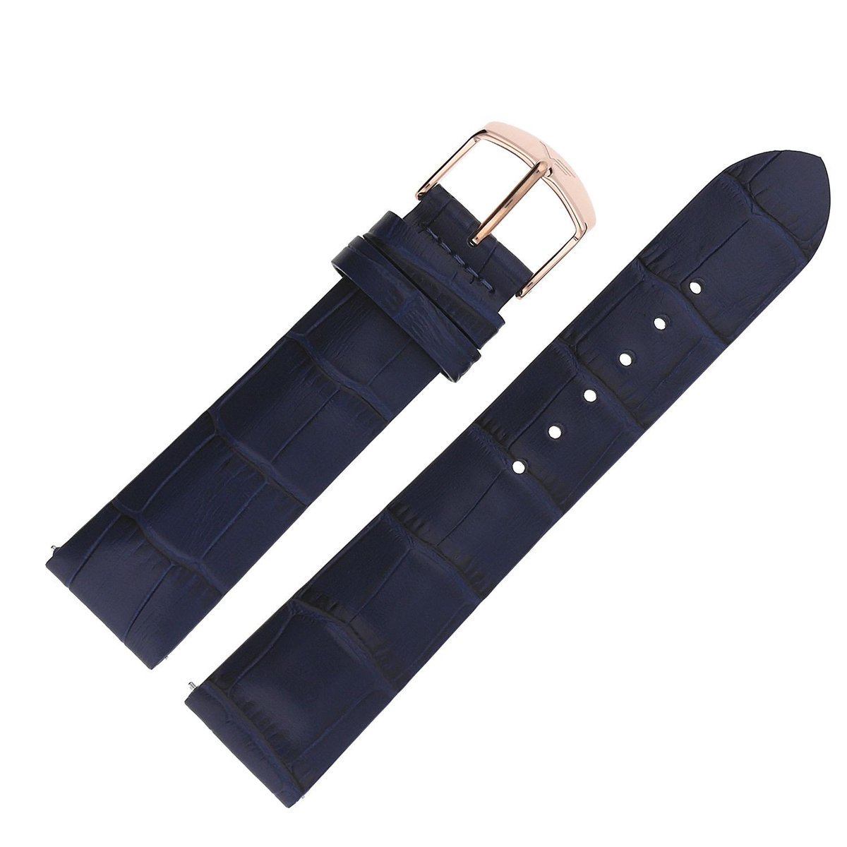 Pasek Undine - Skóra (E628) granatowy croco różowa kl.