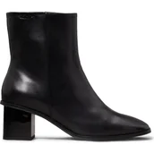 Botki damskie - Calvin Klein Skórzane botki na słupku - miniaturka - grafika 1