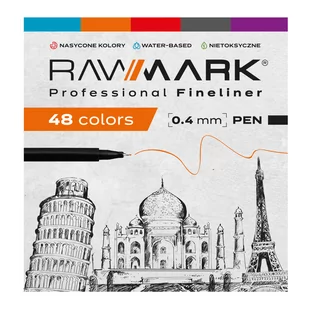 Rawmark Cienkopisy artystyczne 48 kolorów - Przybory szkolne - miniaturka - grafika 1