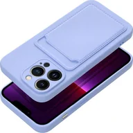 Etui i futerały do telefonów - OEM Futerał CARD CASE do IPHONE 16 Pro fioletowy - miniaturka - grafika 1