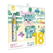 Kolorowanki, wyklejanki - Janod Zestaw kreatywny Kolorowanka wodna wielorazowa My arts & crafts Farma 18m+ - miniaturka - grafika 1