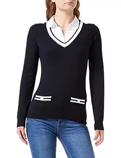 Morgan Sweter damski, Czarny/Off White, XS - Swetry damskie - miniaturka - grafika 1