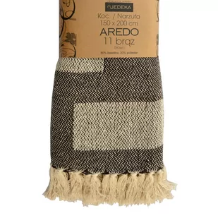 Koc 150 x 200 Bawełniany Boho Aredo 11 Brąz - Koce - miniaturka - grafika 2