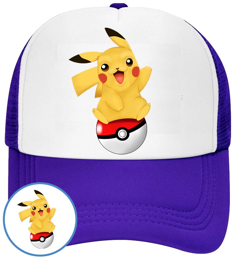 CZAPKA Z DASZKIEM POKEMON PIKACHU DLA DZIECI SIATKA